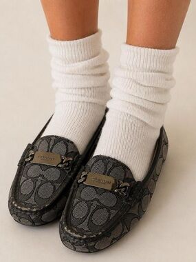 Vintage Y2K coach signature monogram loafers size 7
